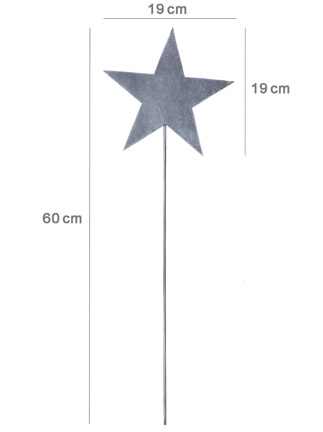 Gartenstecker Stern Metall H=60 cm – B2S BACK2SEASON